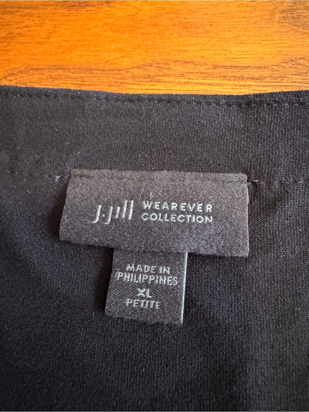 J Jill Jersey Knit Short Sleeve Black Dress with Gathered Waist Like New Sz XL - Picture 3 of 7